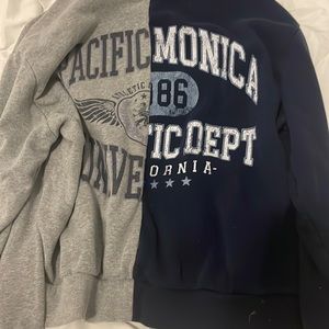 Grey and blue Crewneck